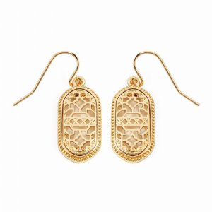 Dobbi VE2464GDGD Filigree Oval Drop Dangle Earrings ( Variety Of Color