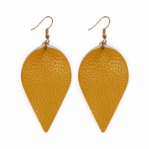 Dobbi HDE2205MU Teardrop Shape Pinched Leather Earrings ( Variety Of C