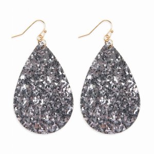 Dobbi HDE2560PTW Sequin Teardrop Metal Drop Dangling Earrings ( Variet