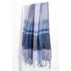 Saachiwholesale 120069 Metallic Multi Stripe Scarf (pack Of 1)