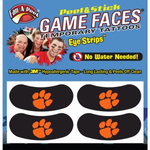 Innovative ES07R CLEMSON Black Eye Strips Fan-a-peel  Gamesfaces (pack