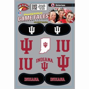 Innovative CPS28R INDIANA Waterless Peel  Stick Temporary Tattoos Fan-