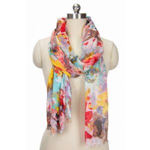 Saachiwholesale 153014 Modal Colorful Scarf (pack Of 1)