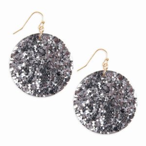 Dobbi HDE2562PTW Sequin Circle Metal Drop Dangling Earrings ( Variety 