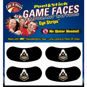 Innovative ES65R PURDUE Black Eye Strips Fan-a-peel  Gamesfaces (pack 