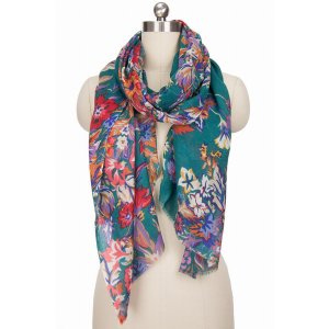 Saachiwholesale 132287 Lasdon Botanical Print Scarf (pack Of 1)