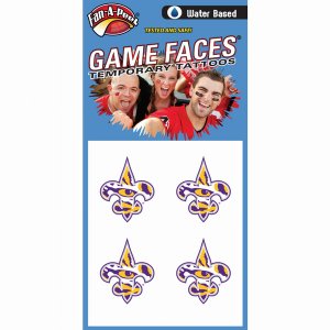 Innovative CX50R LSU Fan-a-peel  Gamesfaces Water Tattoos (pack Of 5 P