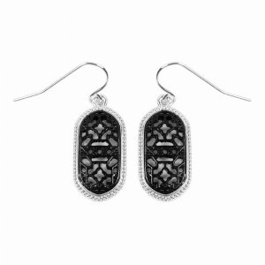 Dobbi VE2464RHBK Filigree Oval Drop Dangle Earrings ( Variety Of Color