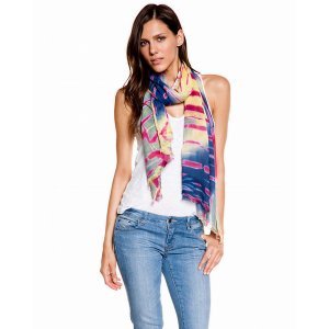 Saachiwholesale 116375 Paradise Tie Dye Scarf (pack Of 1)