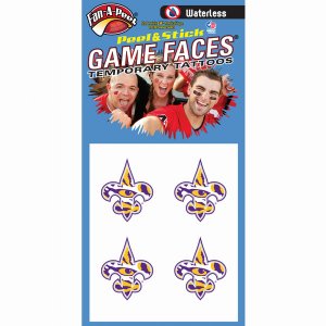 Innovative WCX50R LSU Waterless Peel  Stick Temporary Tattoos Fan-a-pe