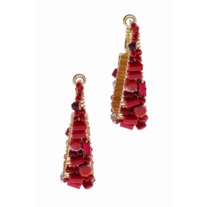 Saachiwholesale 609931 Paraoh Beaded Statement Earring (pack Of 1)