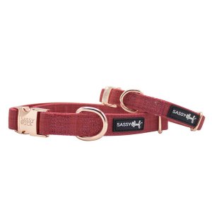 Sassy C-MERLOT-L Collar (pack Of 1)