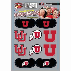 Innovative CPS102R UTAH Waterless Peel  Stick Temporary Tattoos Fan-a-