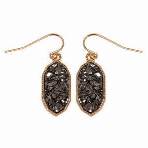 Dobbi VE2289GDHE Druzy Small Dangling Drop Earring ( Variety Colors Av