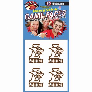 Innovative WCB252R LEHIGH Waterless Peel  Stick Temporary Tattoos Fan-