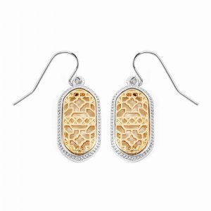 Dobbi VE2464RHGD Filigree Oval Drop Dangle Earrings ( Variety Of Color