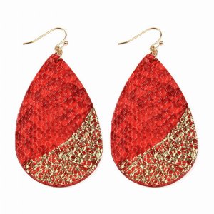 Dobbi CE2013CO Snake Skin  Fish Hook Teardrop Drop Dangling Earrings (