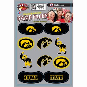 Innovative CPS26R IOWA Waterless Peel  Stick Temporary Tattoos Fan-a-p