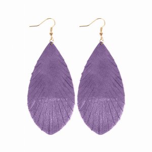 Dobbi HDE2442LV Grunge Tone Fringed Drop Leather Earrings ( Variety Of