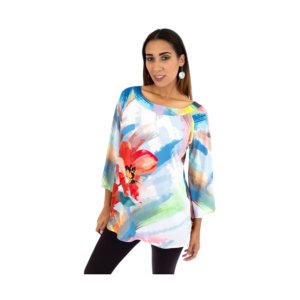 Island T1003-J-10-D-275 Digital Print Asymmetrical Tunic (pack Of 1)