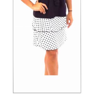 Island SH001-5006W3 3 Tier Printed Skort With The Ruffle In The Center