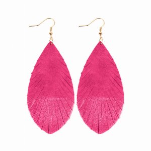 Dobbi HDE2442HP Grunge Tone Fringed Drop Leather Earrings ( Variety Of