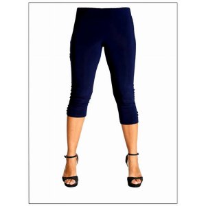 Island P001-N-P2 Capri Length Legging. Three Button Trim At The Leg Op