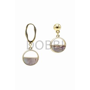 Dobbi KE-004GY Half Moon Unbalance Drop Earrings (pack Of 1)