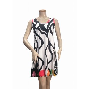 Island D053-J-10-L-16-P3 Digital Print Scoop Neck Dress (pack Of 1)