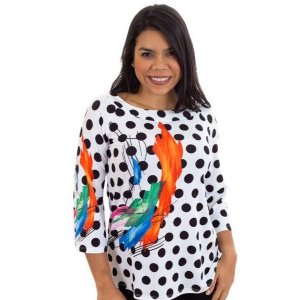 Island T1005-J-09-L-824 Digital Print Asymmetrical Tunic (pack Of 1)