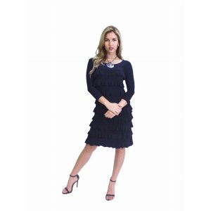 Island D049-B5 Ruffle Dress 34 Sleeve (pack Of 1)