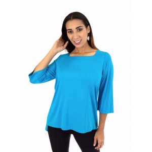 Island T544-ABP1 Square Neck 34 Sleeve Top (pack Of 1)