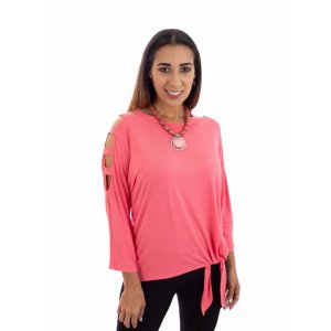 Island T510-C2 Top With Knot On Side With Strappy Sleeves (pack Of 1)