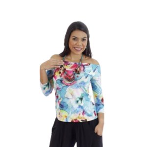 Island T495-1257-P1 Off Shoulder Top With 34 Sleeves (pack Of 1)