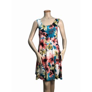 Island D001-50232 Sundress - Skater Style Tank Dress With Square Back 