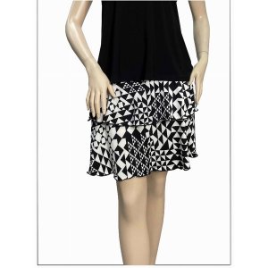 Island SH001-6094-P2 3 Tier Printed Skort With The Ruffle In The Cente