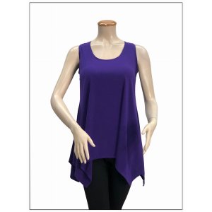 Island T555-P2 Sleeveless Sharkbite Tunic (pack Of 1)