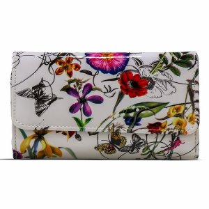 Bravo WB47-02 Leather Flower Print Wallet Mediumlarge (pack Of 1)