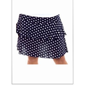 Island SH001-5006-N-P1 3 Tier Printed Skort With The Ruffle In The Cen