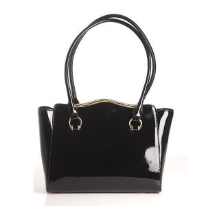 Bravo B36-7181BLK Marina Black Tote Leather Handbag (pack Of 1)