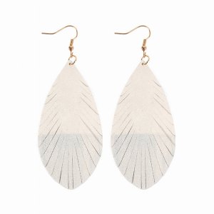 Dobbi HDE2442NA Grunge Tone Fringed Drop Leather Earrings ( Variety Of