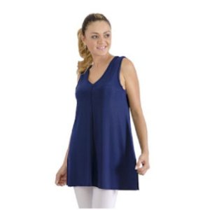 Island T107-N3 V Neck Long Tank Tunic Top (pack Of 1)