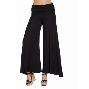 Island P098-B5 Palazzo Pant With Fold Over Waistband (pack Of 1)