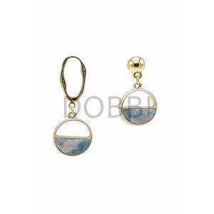 Dobbi KE-004BL Half Moon Unbalance Drop Earrings (pack Of 1)