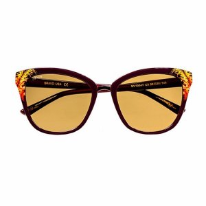 Bravo BV1904TC3 Unisex Tiger Print Sunglasses (pack Of 1)