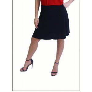 Island SH011-B3 2 Tier Skort With Side Seam Pockets And Elasticized Wa