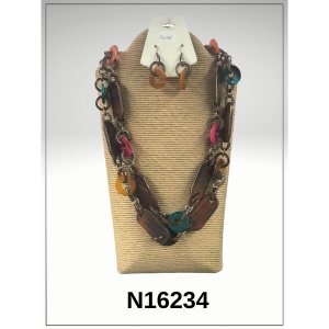 Island N16234-OS1 Necklace Set And Earrings (pack Of 1)