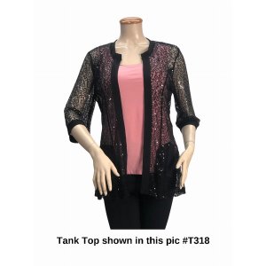 Island T502-B3 Romantic Sequin Classic Boyfriend Cardigan (pack Of 1)