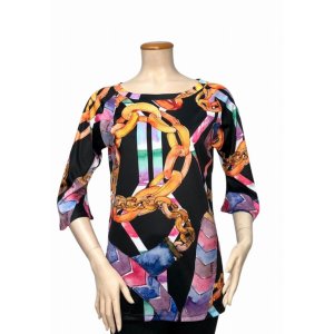 Island T1102-80042 Digital Print Tunic Top (pack Of 1)