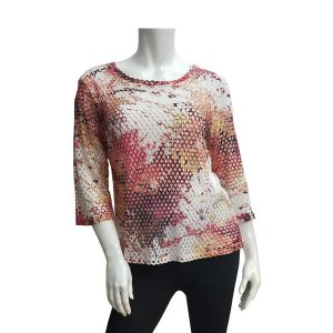 Island T357-10485 Scoop Neck 34 Sleeve Top (pack Of 1)